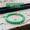 14.876 Vòng Tay Phỉ Thuý Jadeite A- Nếp Mịn - Dương Lục ~7,2mm