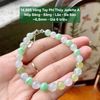 14.865 Vòng Tay Phỉ Thuý Jadeite A- Nếp Băng - Băng - Lão - Đa Bảo ~6,8mm