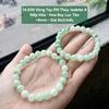 14.830 Vòng Tay Phỉ Thuý Jadeite A- Nếp Hoá -  Hoa Bay Lục Táo ~8mm