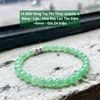 14.869 Vòng Tay Phỉ Thuý Jadeite A- Băng - Lão - Hoa Bay Lục Táo Đậm ~6mm
