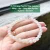 14.772 Vòng Tay Phỉ Thuý Jadeite A - Băng - Lão - Trắng Đốm Sa Kim ~6,3mm