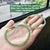 14.792 Vòng Tay Phỉ Thuý Jadeite A - Băng - Lão - Hoa Bay Lục Táo Đậm ~4mm