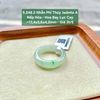 5.248.2 Nhẫn Phỉ Thuý Jadeite A - Nếp Hoá - Hoa Bay Lục Cay ~17,4x5,6x4,2mm