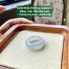 5.229 Nhẫn Phỉ Thuý Jadeite A - Băng - Lão -  Hoa Bay Lam ~17,5x8,1x4,2mm