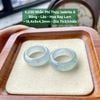 5.230 Nhẫn Phỉ Thuý Jadeite A - Băng - Lão -  Hoa Bay Lam ~18,4x9x4,3mm