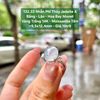 132.33 Nhẫn Phỉ Thuý JadeiteA - Băng - Lão - Hoa Bay Monet - VT14K - Mois Tấm ~9,5x12,4mm