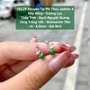 132.25 Khuyên Tai Phỉ Thuý JadeiteA - Nếp Băng - Dương Lục - Thuỷ Tinh - Bạch Nguyệt Quang VT14K - Mois Tấm 4-4,5mm