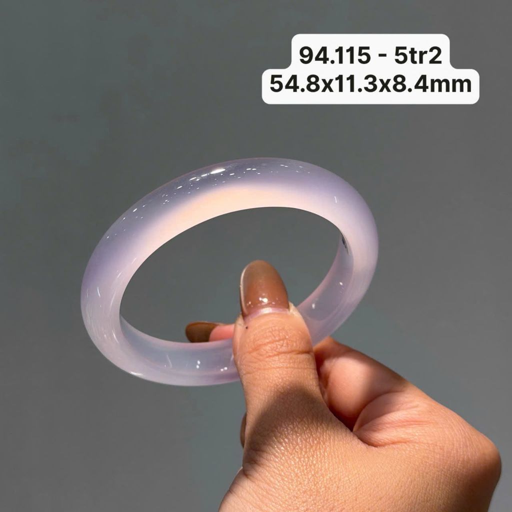 Vòng Ngọc Tuỷ Chalcedony Tử La Lan ~ 54.8x11.3x8.4mm 94.115