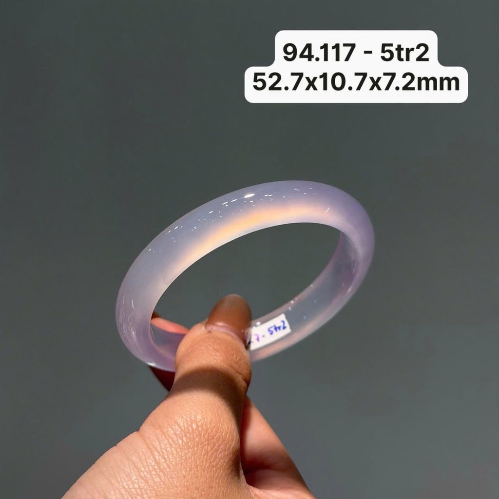 Vòng Ngọc Tuỷ Chalcedony Tử La Lan ~52.7x10.7x7.2mm 94.117