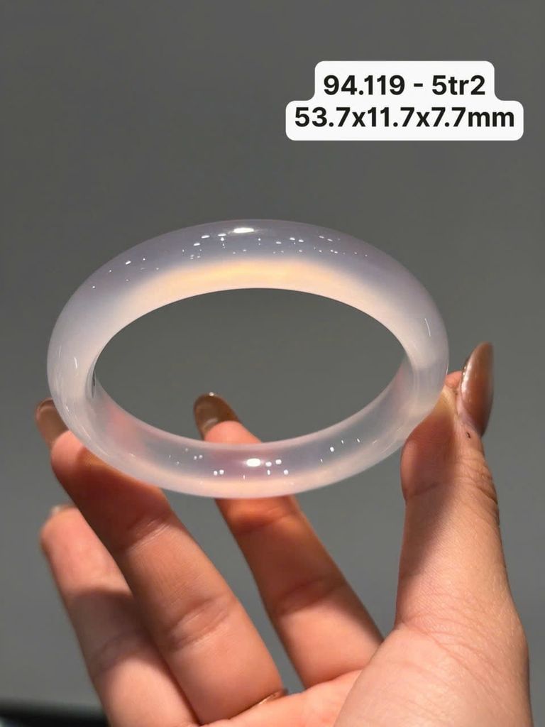 Vòng Ngọc Tuỷ Chalcedony Tử La Lan ~ 53.7x11.7x7.7mm 94.119