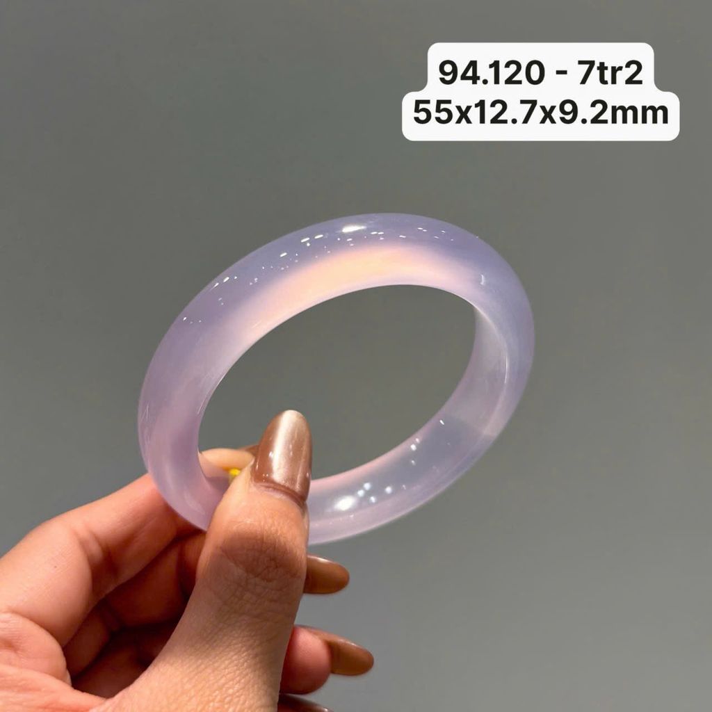 Vòng Ngọc Tuỷ Chalcedony Tử La Lan ~55x12.7x9.2mm 94.120