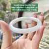 Vòng Đũa Phỉ Thúy Nếp - Nếp Hóa - Trắng phớt Lục ~53x8,6x8,6mm 26.409