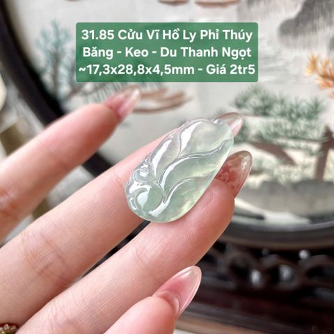Cửu Vĩ Hồ Ly Phỉ Thúy Băng - Keo - Du Thanh Ngọt ~ 17,3x28,8x4,5mm 31.85