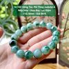 14.740 Vòng Tay Phỉ Thuý Jadeite A Nếp Hoá - Hoa Bay Lục Đậm ~ 12,4mm