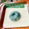 10.292 Khấu Bình An Phỉ Thuý Jadeite A - Nếp Băng - Lão - Hoa Bay Lục Đậm ~31,2x6mm