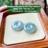10.289 Khấu Bình An Phỉ Thuý Jadeite A -Băng -Lão- Hoa Bay Lam ~24,2x6,2mm