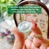 10.303 Khấu Bình An Phỉ Thuý Jadeite A -Cao Băng -Lão- Hoa Bay Lục Táo ~23,5x5,8mm