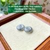 10.281 Khấu Bình An Phỉ Thuý Jadeite A -Băng -Lão- Gà Đen ~14x4,5mm