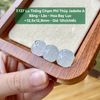 7.137 Lu Thống Chạm Phỉ Thuý Jadeite A Nếp Băng - Lão - Hoa Bay Lục ~12,5x12,9mm