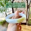 26.572* Vòng Hẹ Phỉ Thuý Jadeite A - Nếp Hoá -  Đốm Hoàng Phỉ ~56,2x12,5x9mm