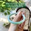26.562* Vòng Đũa Phỉ Thuý Jadeite A - Nếp Hoá- Hoa Bay Lục Táo ~53,8x7x7,6mm