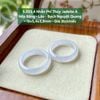 5.203.4 Nhẫn Phỉ Thuý Jadeite A - Nếp Băng - Lão - Bạch Nguyệt Quang ~19x5,4x3,8mm