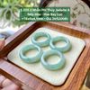 5.205.2 Nhẫn Phỉ Thuý Jadeite A - Nếp Hoá - Hoa Bay Lục ~18x6x4,1mm