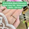 Nhẫn Black Diamond VV14 - Moissanite ~3mm B.N.8