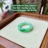 5.202 Nhẫn Phỉ Thuý Jadeite A - Nếp Hoá - Hoa Bay Lục Cay ~18,6x5,6x4,5mm