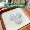 10.307 Khấu Bình An Phỉ Thuý Jadeite A -  Băng - Lão - Bạch Nguyệt Quang ~19,6x5,6mm