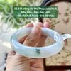 26.616 Vòng Đũa Phỉ Thuý Jadeite A - Nếp Hoá - Hoa Bay Lam ~55x12,1x8,4mm