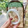 26.590 Vòng Hẹ Phỉ Thuý Jadeite A - Nếp Mịn - Trắng Vân Lục Táo ~58x14x8,7mm