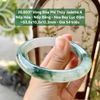 26.603* Vòng Đũa Phỉ Thuý Jadeite A - Nếp Hoá -  Nếp Băng - Hoa Bay Lục Đậm ~53,8x10,3x10,3mm