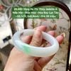 26.660 Vòng Hẹ Phỉ Thuý Jadeite A - Nếp Mịn - Nếp Hoá - Hoa Bay Lục Táo ~55,1x12,3x8,8mm