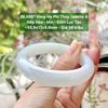26.686* Vòng Hẹ Phỉ Thuý Jadeite A - Nếp Hoá -Mịn- Đốm Lục Táo ~55,9x13x9,8mm