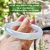 26.706 Vòng Đũa Phỉ Thuý Jadeite A- Băng - Hoa Bay Lục ~54,8x9,8x9,6mm