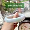 26.688  Vòng Hẹ Phỉ Thuý Jadeite A- Nếp Mịn - Hoa Bay Lục Táo ~59x14x8,2mm