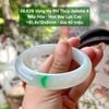 26.629 Vòng Hẹ Phỉ Thuý Jadeite A- Nếp Hoá - Hoa Bay Lục Cay ~51,8x12x8,8mm
