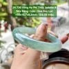 26.730  Vòng Hẹ Phỉ Thuý Jadeite A- Nếp Băng  Lão - Hoa Bay Lục ~55x10,7x8,2mm