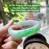 26.720 Vòng Hẹ Phỉ Thuý Jadeite A- Nếp Hoá - Hoa Bay Lục Cay ~55x13,5x8,1mm