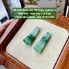 69.126 Vô Sự Bài Phỉ Thuý Jadeite A - Nếp Hoá - Hoa Bay Lục Cay ~12,2x3,2x4,6mm