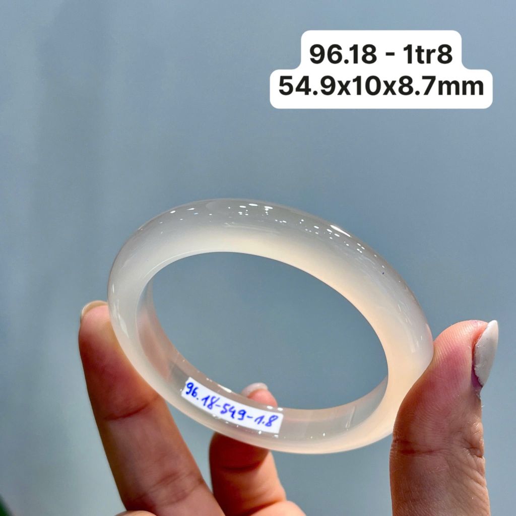 Vòng Hẹ Ngọc Tuỷ Chalcedony Bạch Nguyệt Quang 54,9x10x8,7mm 96.18