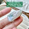 Như Ý Ngọc Phỉ Thúy Jadeite A Nếp Băng Hoa Bay Lam ~17,3x35,1x6,8mm 42.17