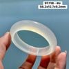 Vòng Hẹ Mã Não Chalcedony Bạch Nguyệt Quang ~56.2x12.7x9.2mm 97.118