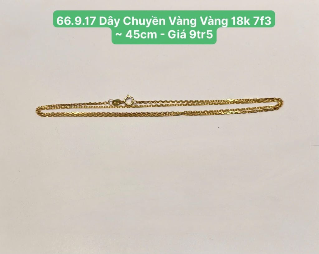 66.9.17 Dây Chuyền VV18K 7F3 ~ 45cm