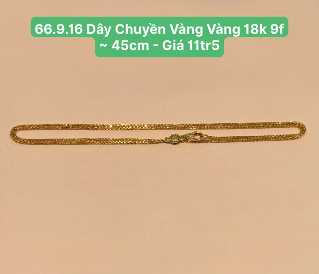 66.9.16 Dây Chuyền VV18K 9F ~ 45cm
