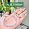 14.896 Vòng Tay Phỉ Thuý Jadeite A - Băng - Lão - Bạch Nguyệt Quang ~5,1 - 6,1mm