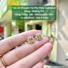 132.36 Khuyên Tai Phỉ Thuý Jadeite A - Băng - Hoàng Phỉ - VT14K - Mois Tấm ~5,4x5,4mm