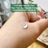 Mặt Ngọc Phỉ Thuý Thuỷ Tinh - Bạch Nguyệt Quang ~6,9x7,6x3,6mm