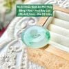 Khấu Bình An Phỉ Thúy Jadeite A Băng - Keo - Hoa Bay Lục ~26,4x6,1mm 10.24